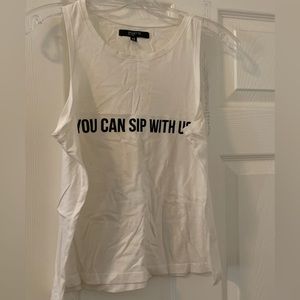 Sorry a bit wrinkled- S/M Brunette the label white sleeveless